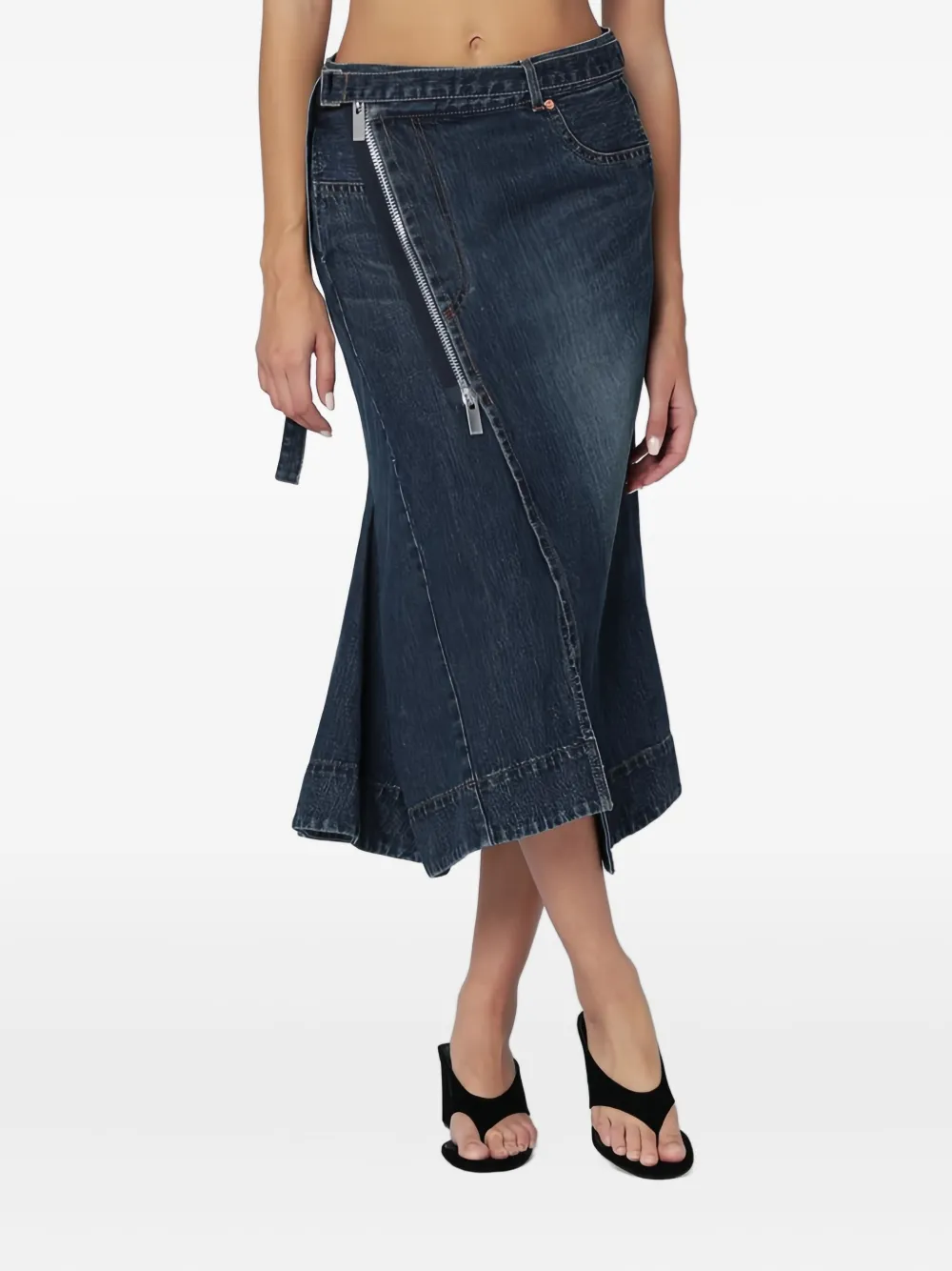 sacai Gonna con zip - Blu