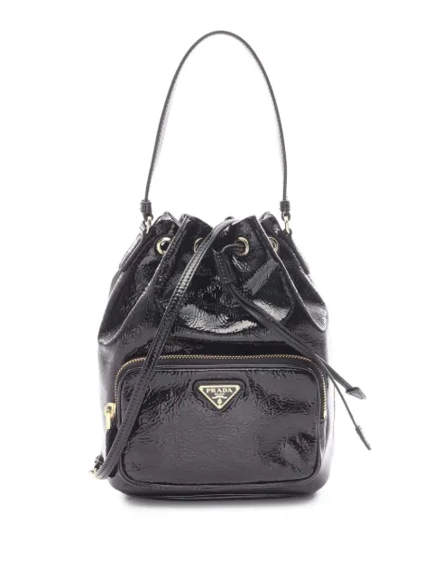 Prada Pre-Owned 2013-2025 Patent Duet bucket bag