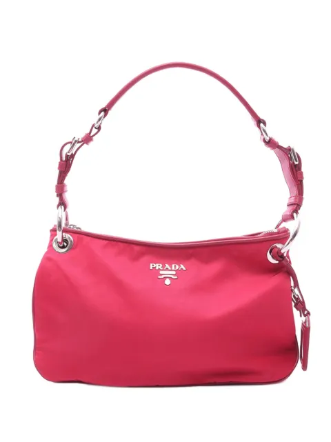 Prada Pre-Owned 2013-2025 Soft Calfskin Trimmed Tessuto shoulder bag