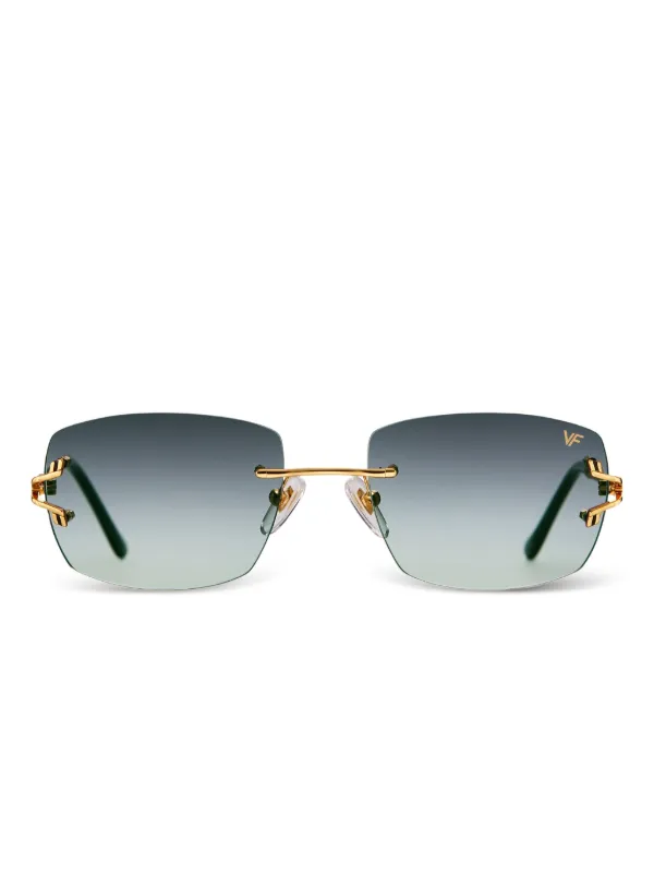 Vintage Frames Company Bal Harbor リムレス サングラス | ゴールド 