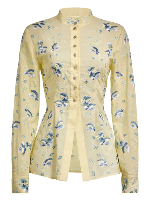 Markarian Juniper embroidered cotton blouse
