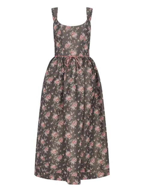 Markarian Apple corset flora taffeta dress