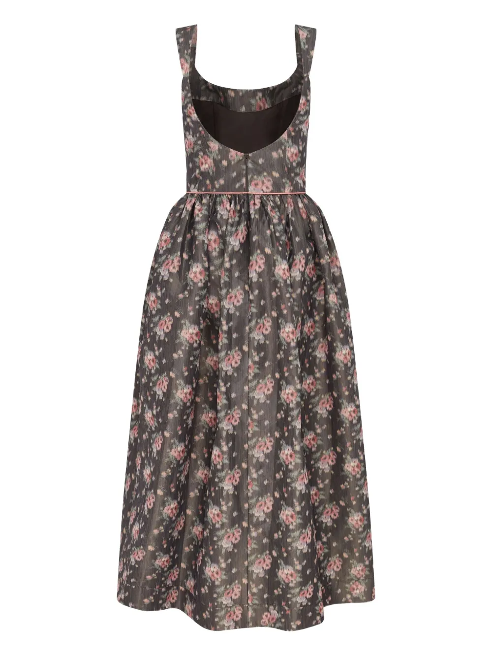 Markarian Apple jurk met korset en taffeta bloemenprint - Grijs