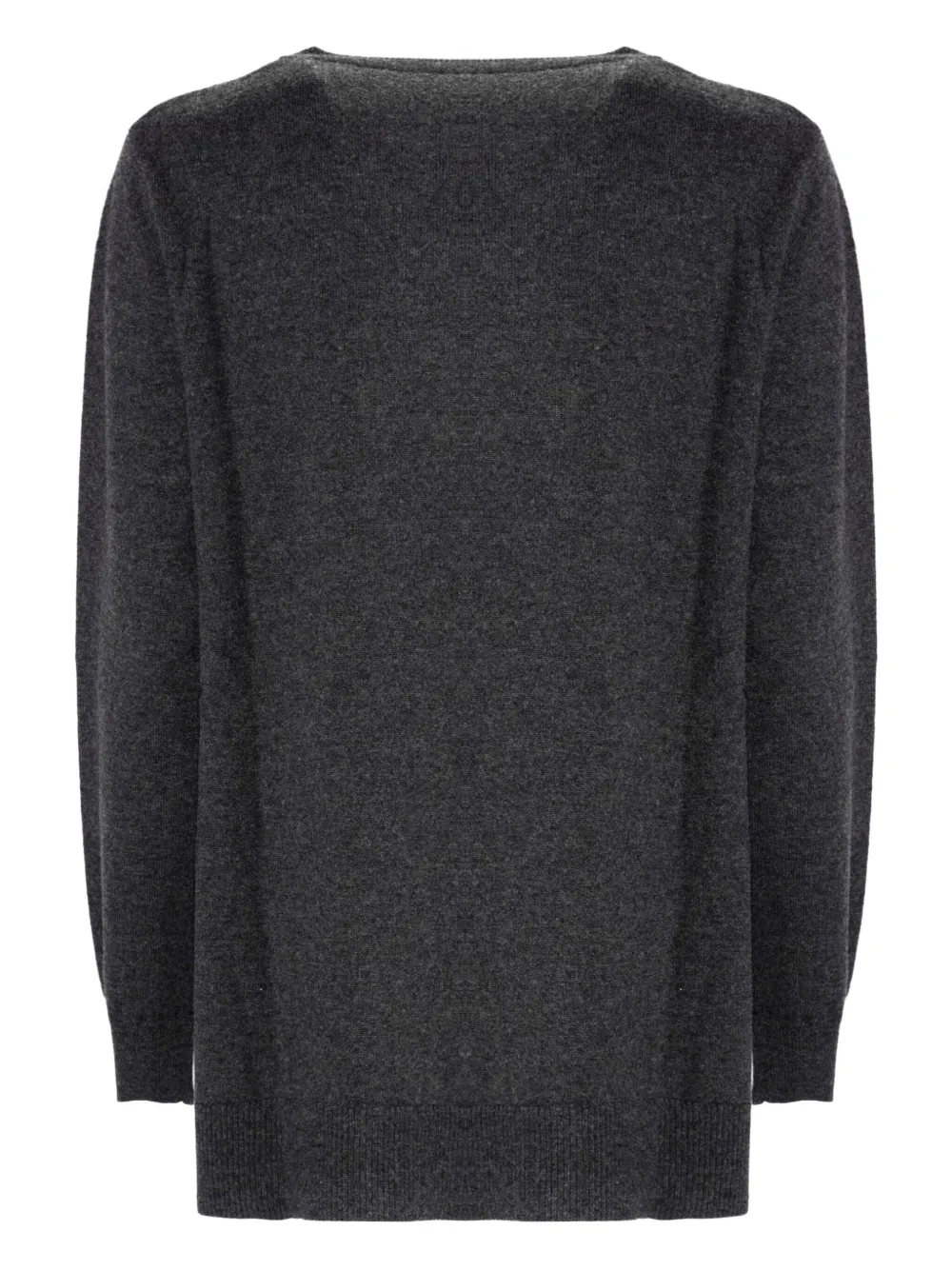 Kangra Cashmere Side-slit Sweater In Gray