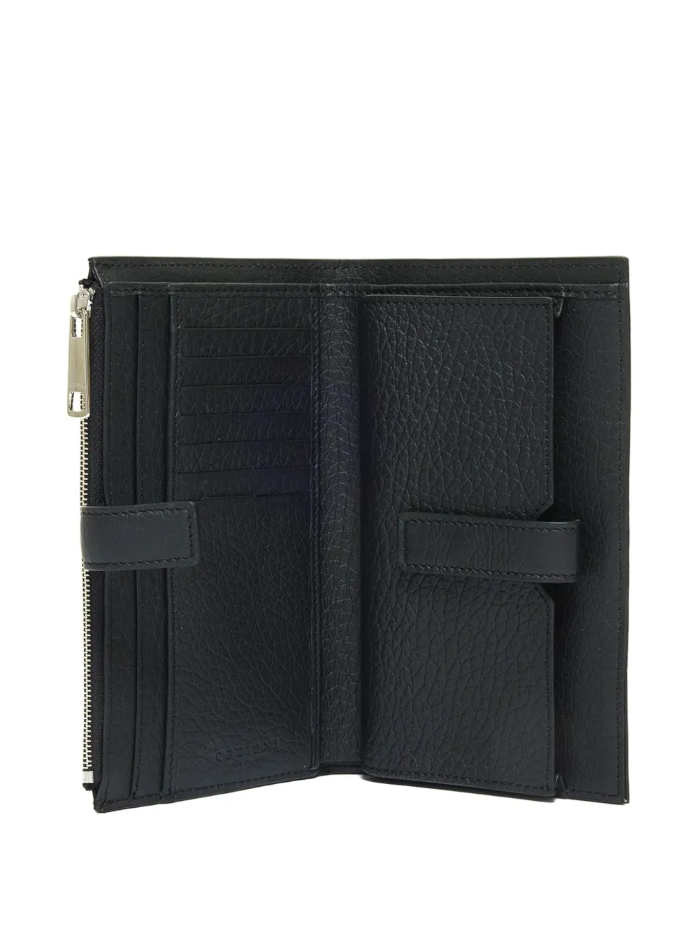 Orciani Press-stud Zip Wallet In Black