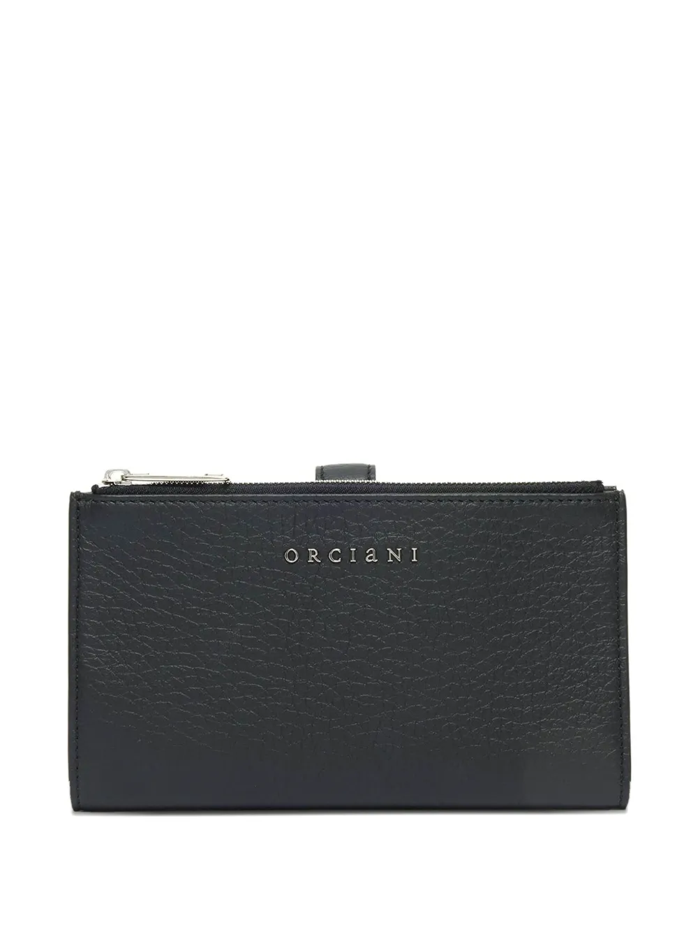 Orciani press-stud zip wallet | Black | Image 1