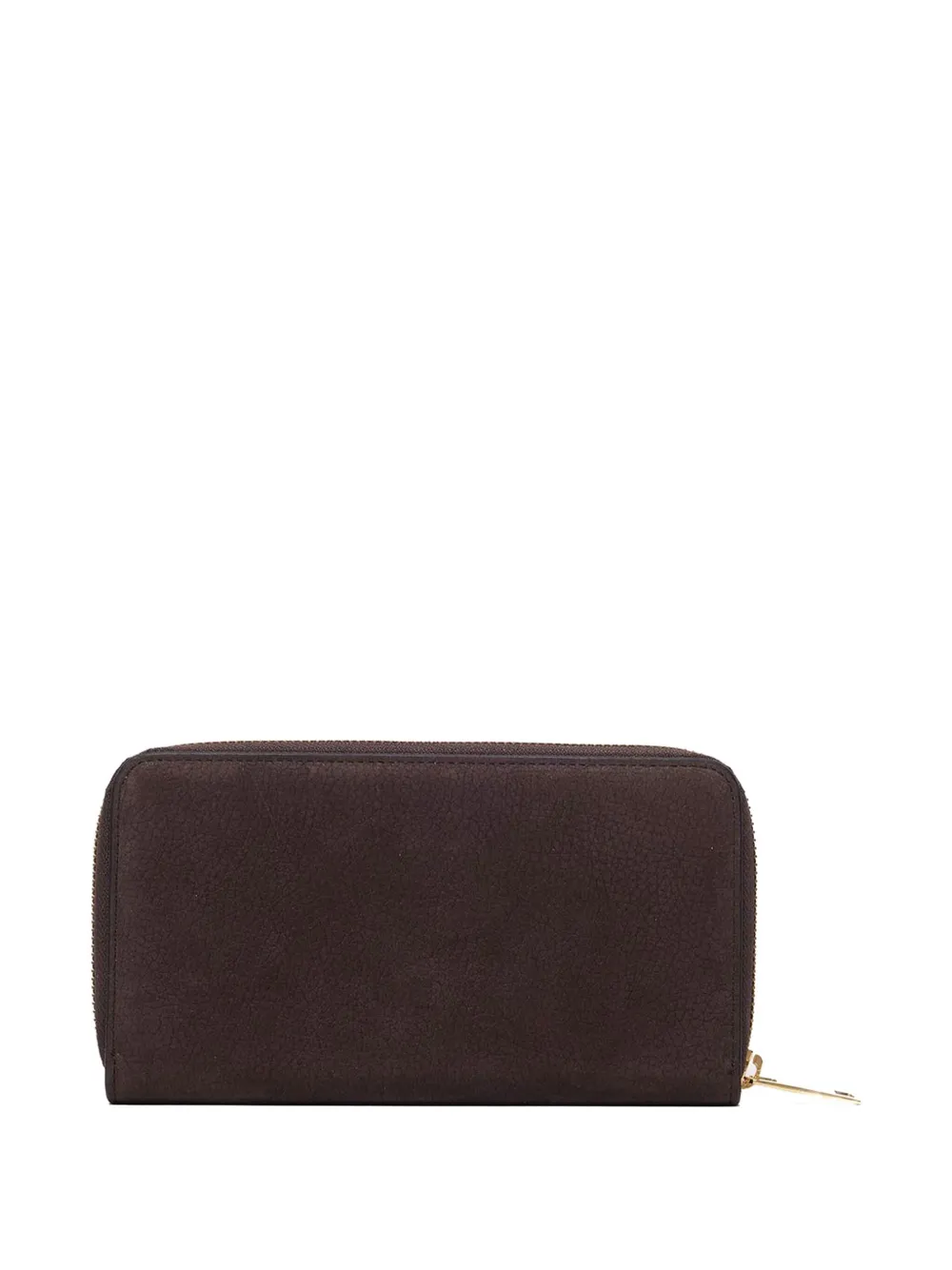 Orciani zip hammered leather wallet - Bruin