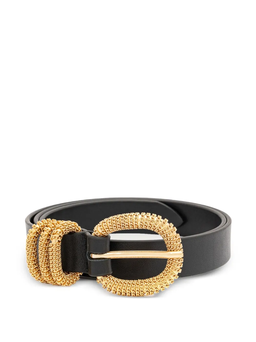 Orciani chain triple loop leather belt | Black | Image 1