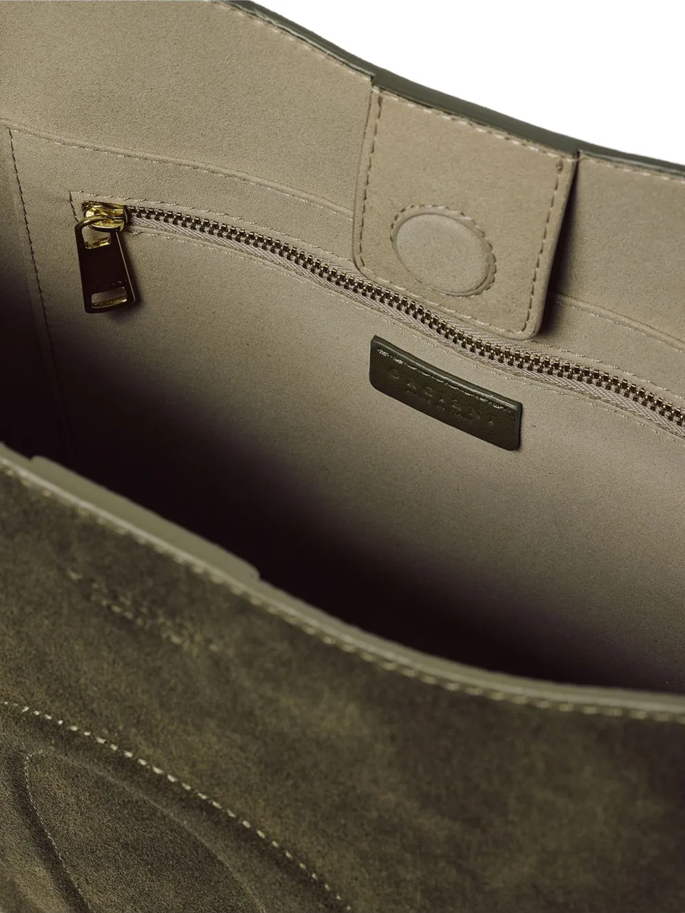 Orciani Medium Her-o Leather Shoulder Bag In Green