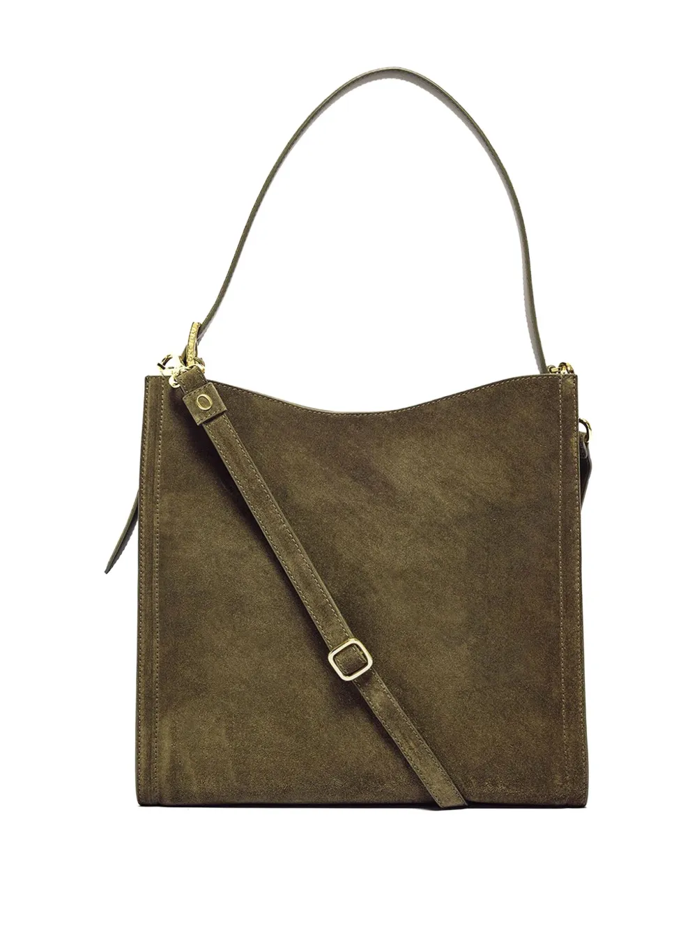 Orciani Medium Her-o Leather Shoulder Bag In Green