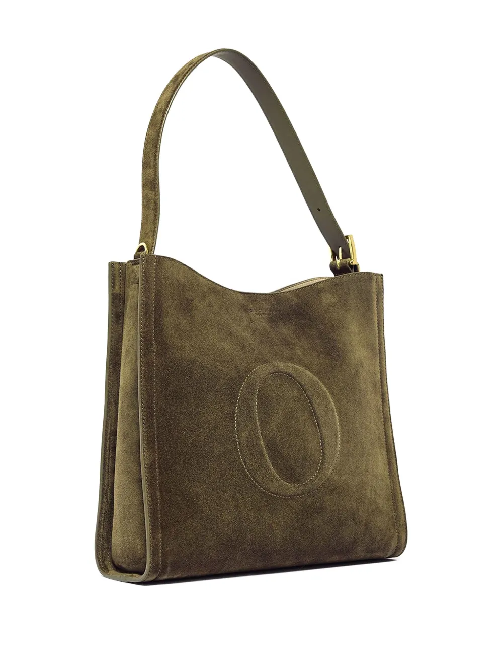 Orciani Medium Her-o Leather Shoulder Bag In Green