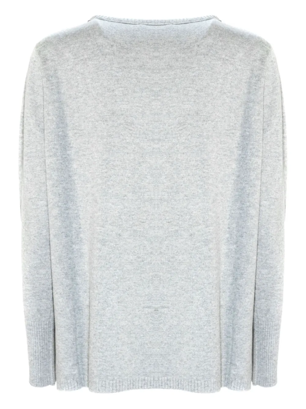 Kangra Cashmere Embellished-neck Sweater In Gray