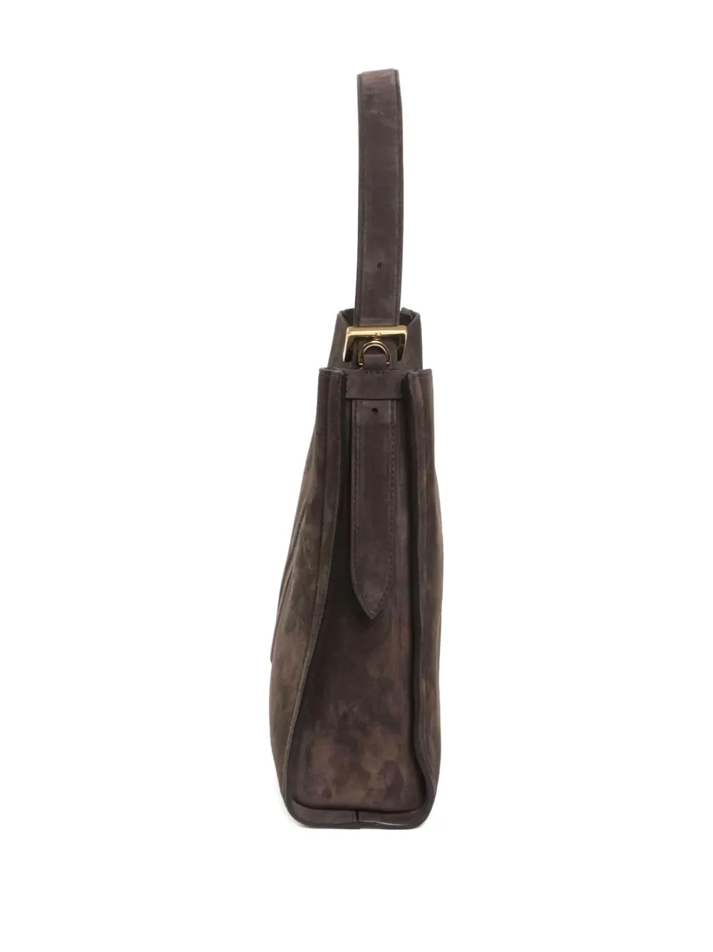 Orciani Suede Adjustable Strap Tote Bag In Brown