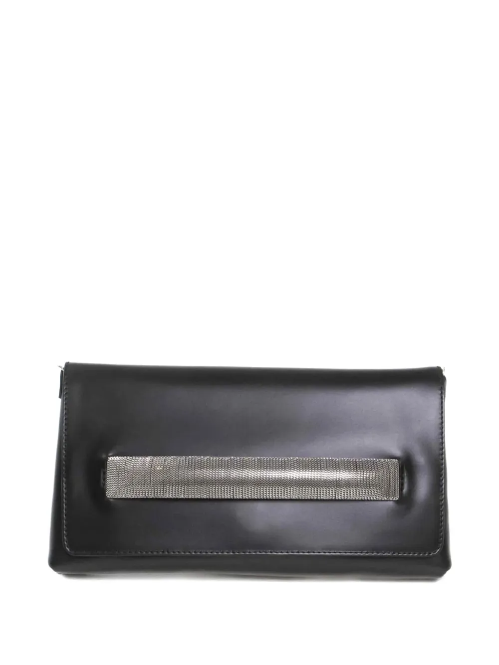 Orciani Gossip leather clutch bag - Zwart
