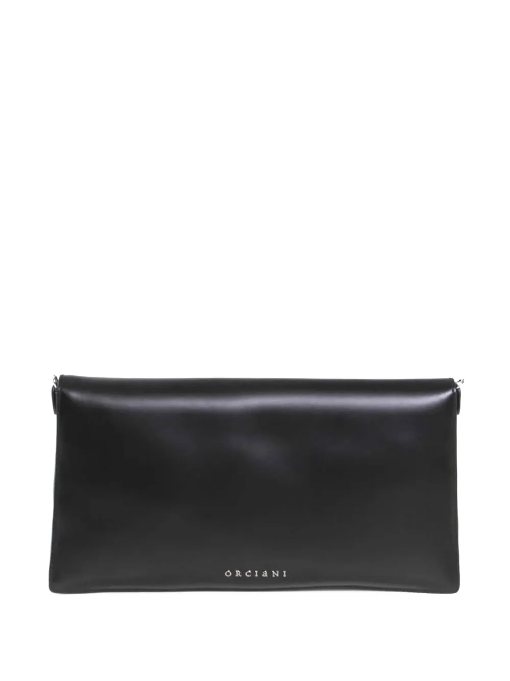 Orciani Gossip Leather Clutch Bag In Black