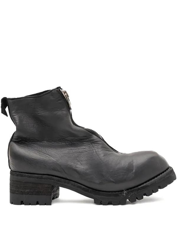 Guidi フロントジップ ブーツ | ブラック | FARFETCH JP