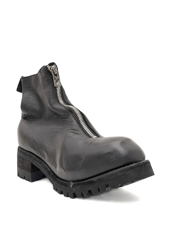 Guidi フロントジップ ブーツ | ブラック | FARFETCH JP