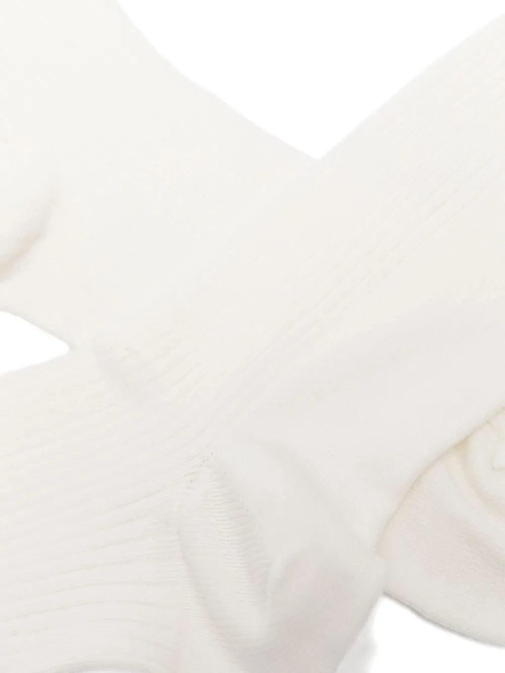 Sunspel Ribbed Socks In White