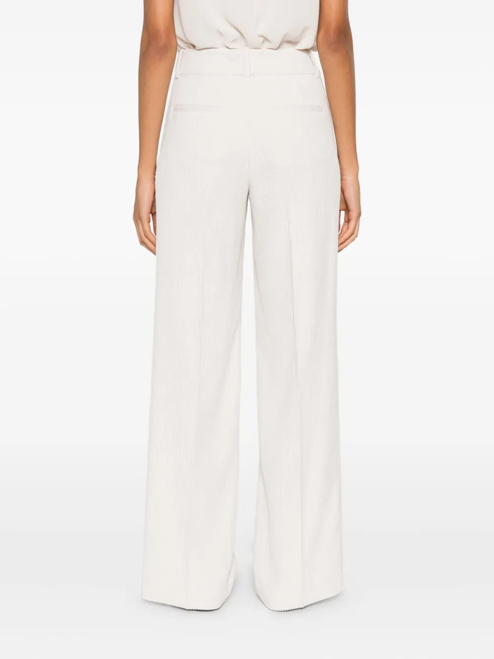 Peserico Ribfluwelen broek Wit