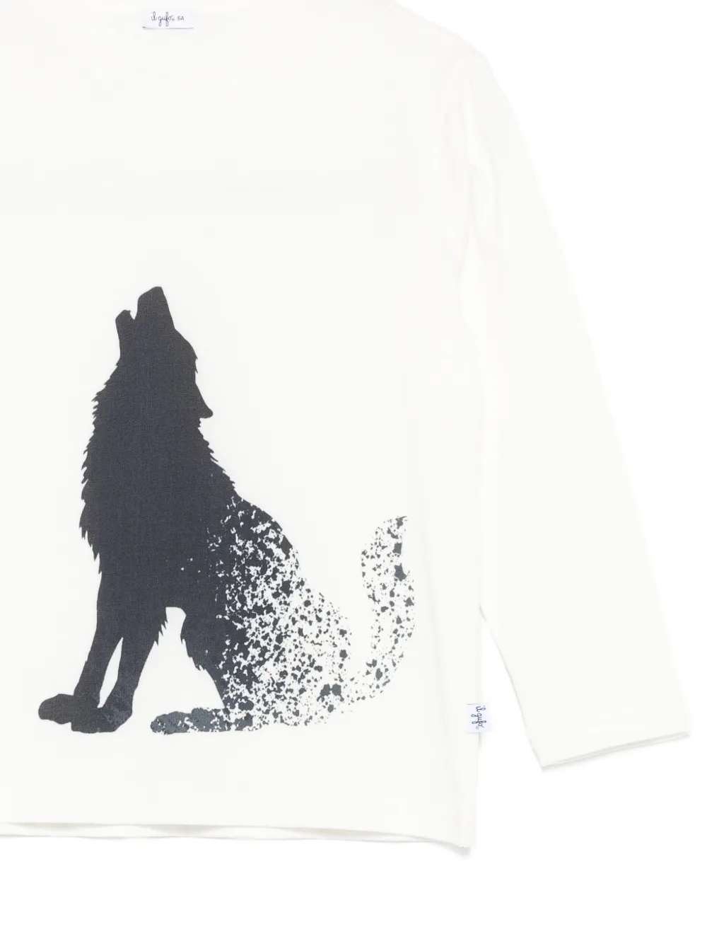 Il Gufo T-shirt met lange mouwen en grafische print Wit