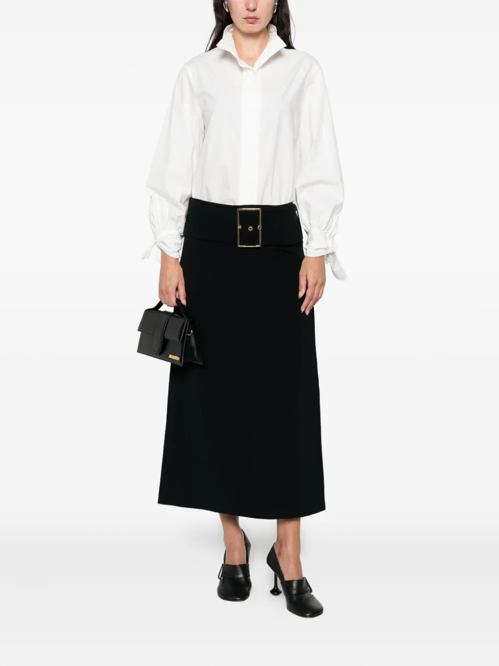 Raquel Diniz Elea blouse met gestrikte manchetten - Wit