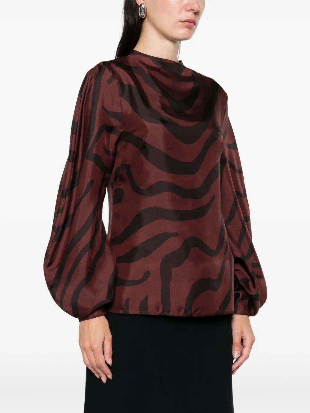 Aura Zebra-Print Blouse
