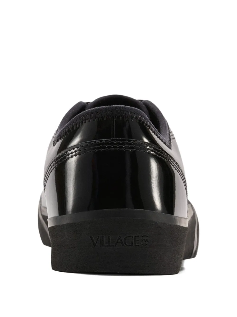 Village Pm Gloss Lace-up Trainers In Black