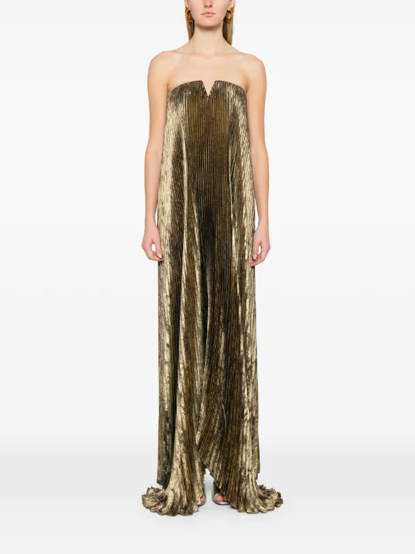 green emerald velvet dress L'idee Black Tie Gown - Gold Shimmer main image 0