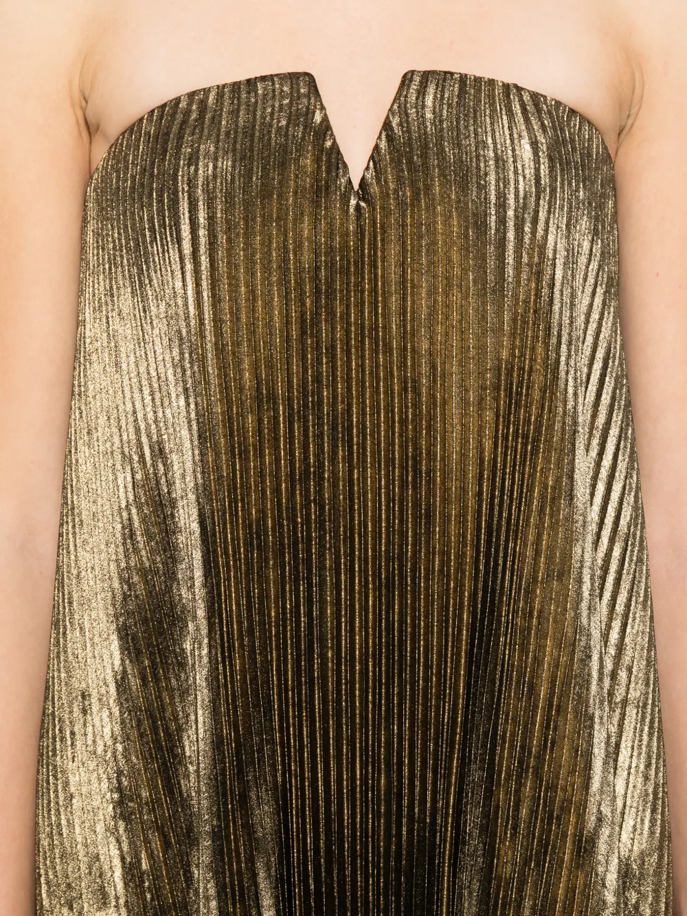 L'IDE Pleated Gown | Gold | FARFETCH JO