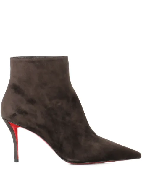 Christian Louboutin 80mm Miss Z Booty suede ankle boots