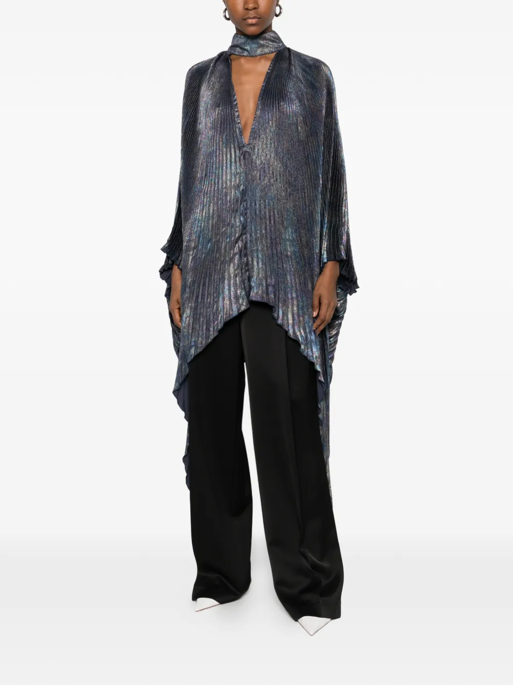 L'IDÉE Empress top met V-hals - Blauw