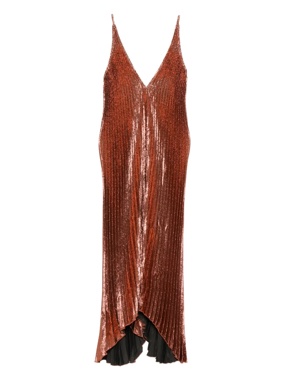 L'IDÉE robe The Muse à coupe longue | marron | Image 1