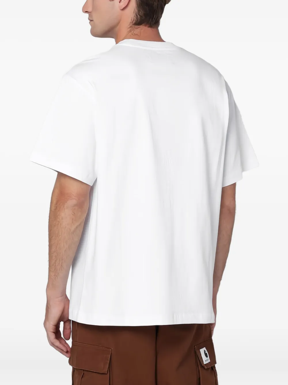 Awake NY T-shirt met opgestikte zak en korte mouwen Wit