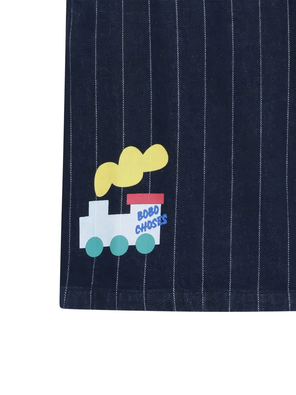 Bobo Choses Jurk met ruches en krijtstreep Blauw