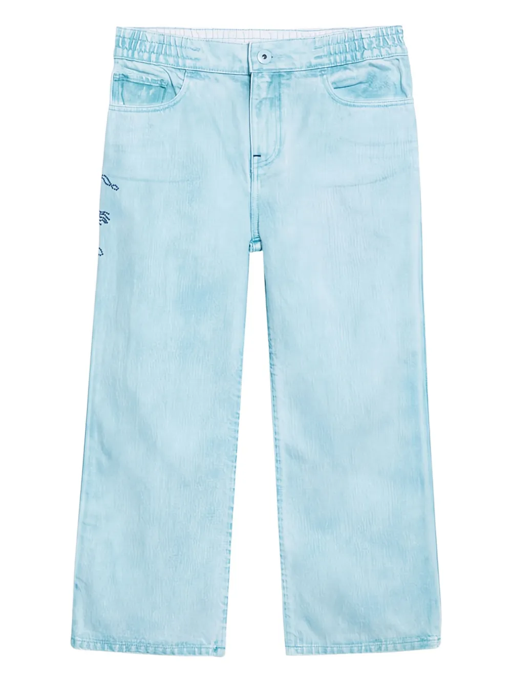 Burberry Kids Jeans mit Stickerei - Blau