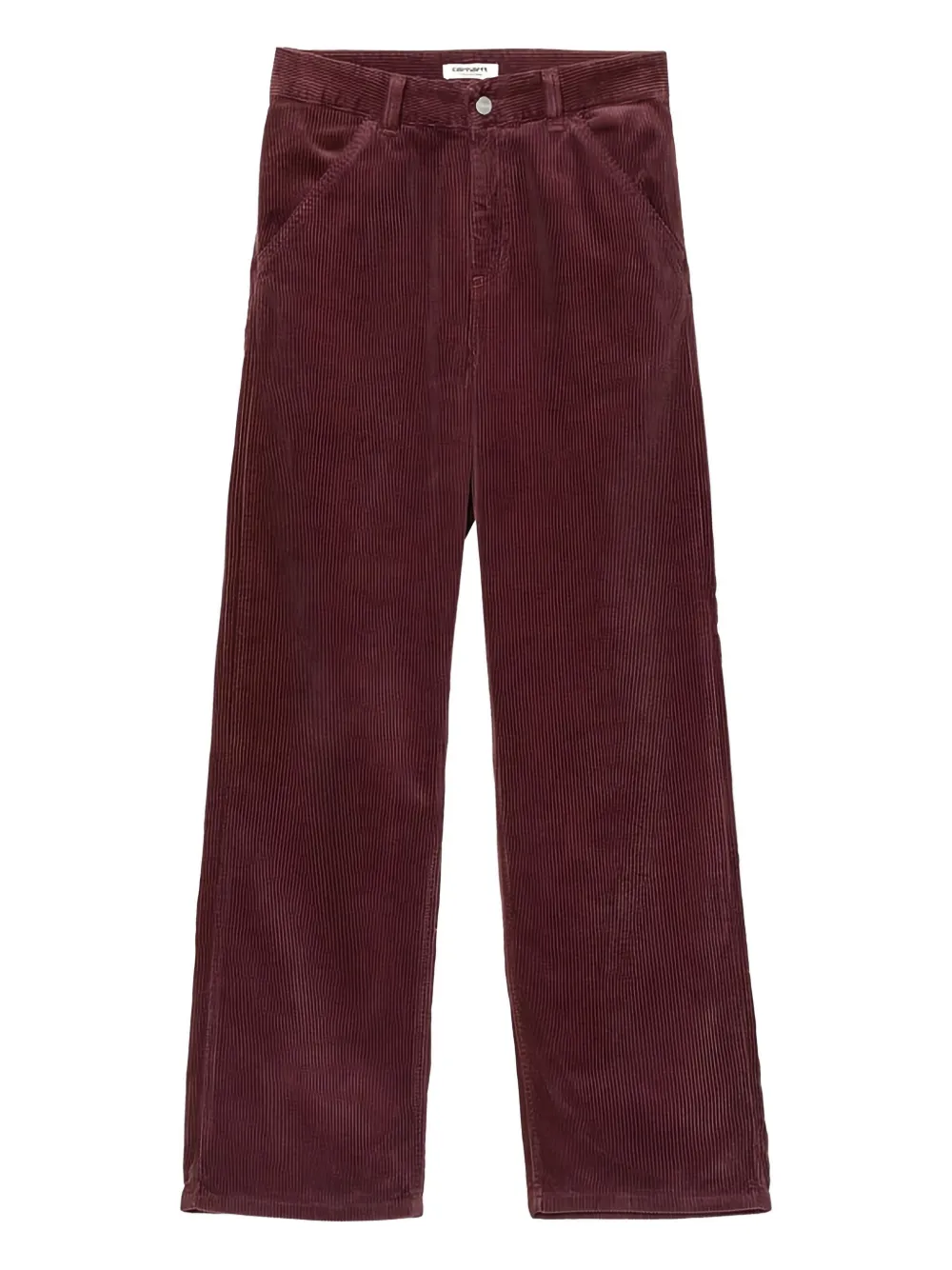 Carhartt WIP corduroy-texture logo-patch trousers | Red | Image 1
