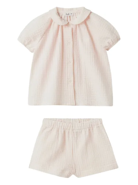 Il Gufo peter-pan collar shorts set