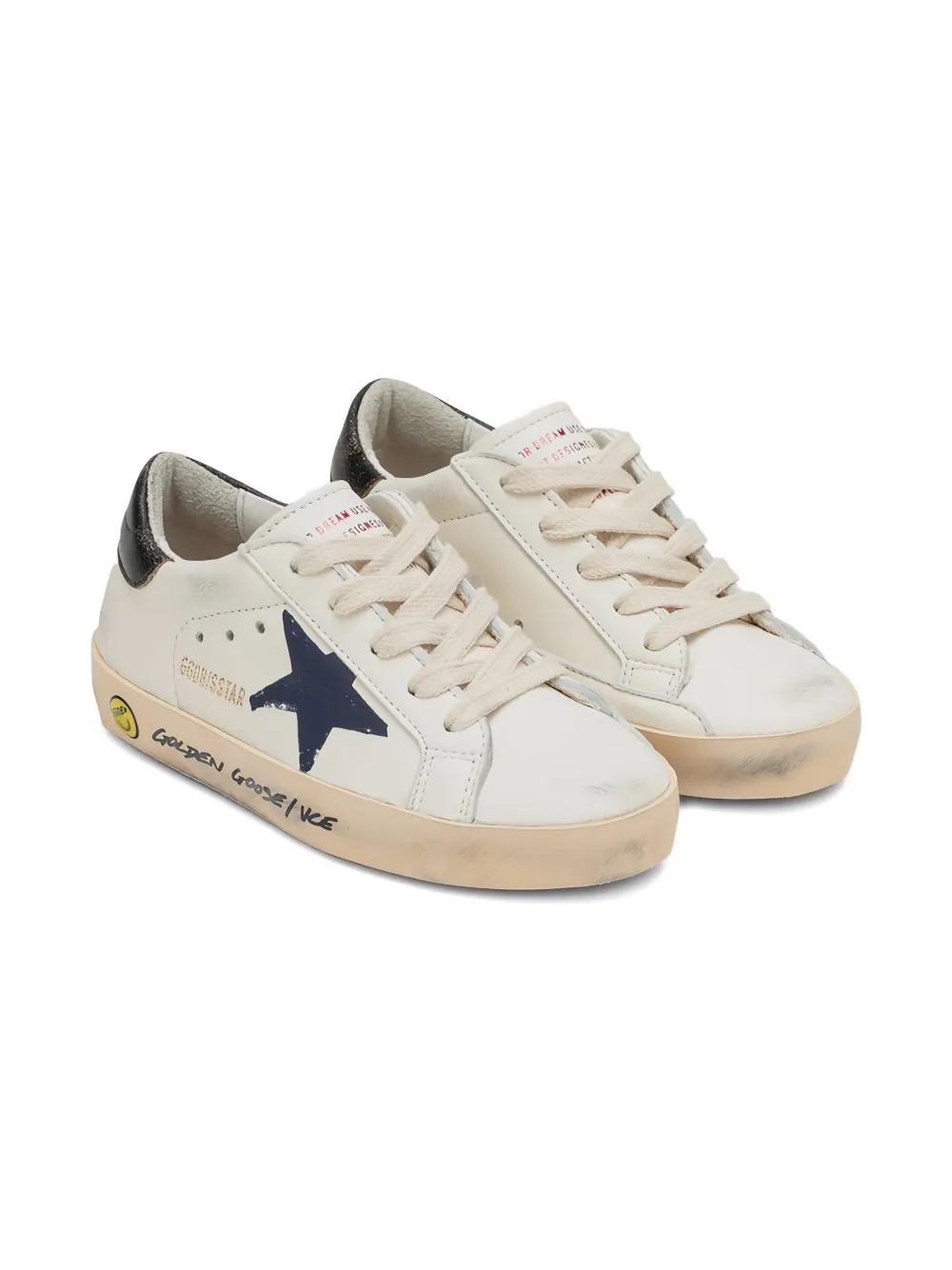 Golden Goose Kids Star Low Super Star sneakers Wit
