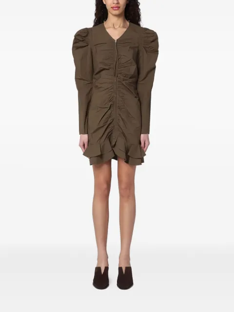 MARANT ÉTOILE Briali ruffled zip-up mini dress