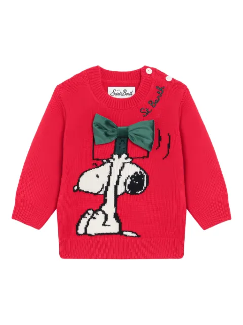 MC2 Saint Barth Kids suéter con parche de moño en colaboración con Peanuts