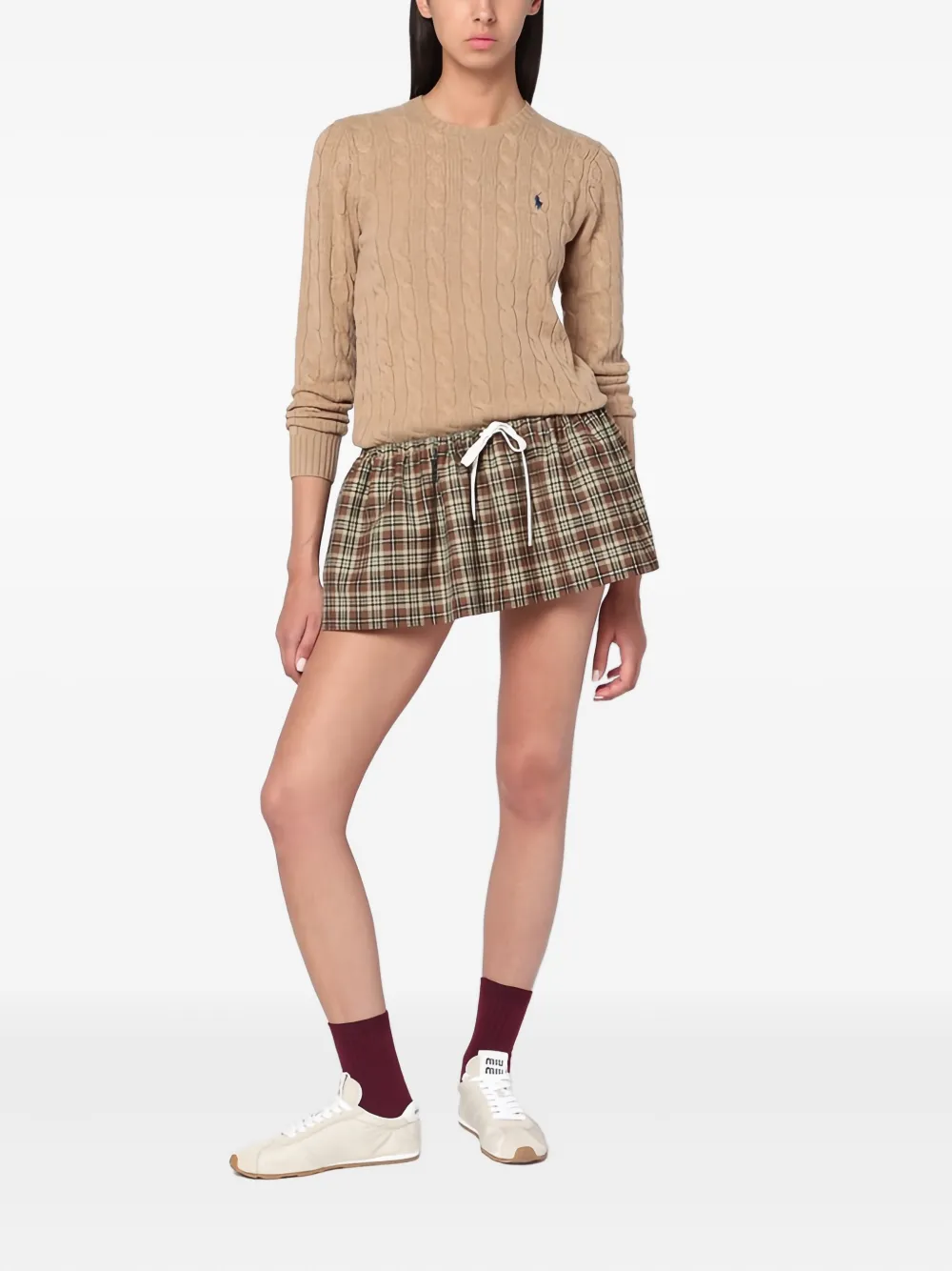 Polo Ralph Lauren Kabelgebreide trui met logo Beige