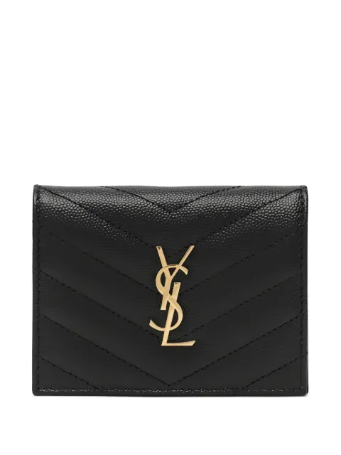 Saint Laurent monogramme chevron card holder