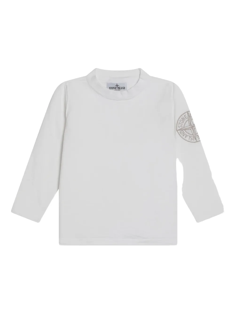 Stone Island Junior top con cuello redondo | blanco | Image 1