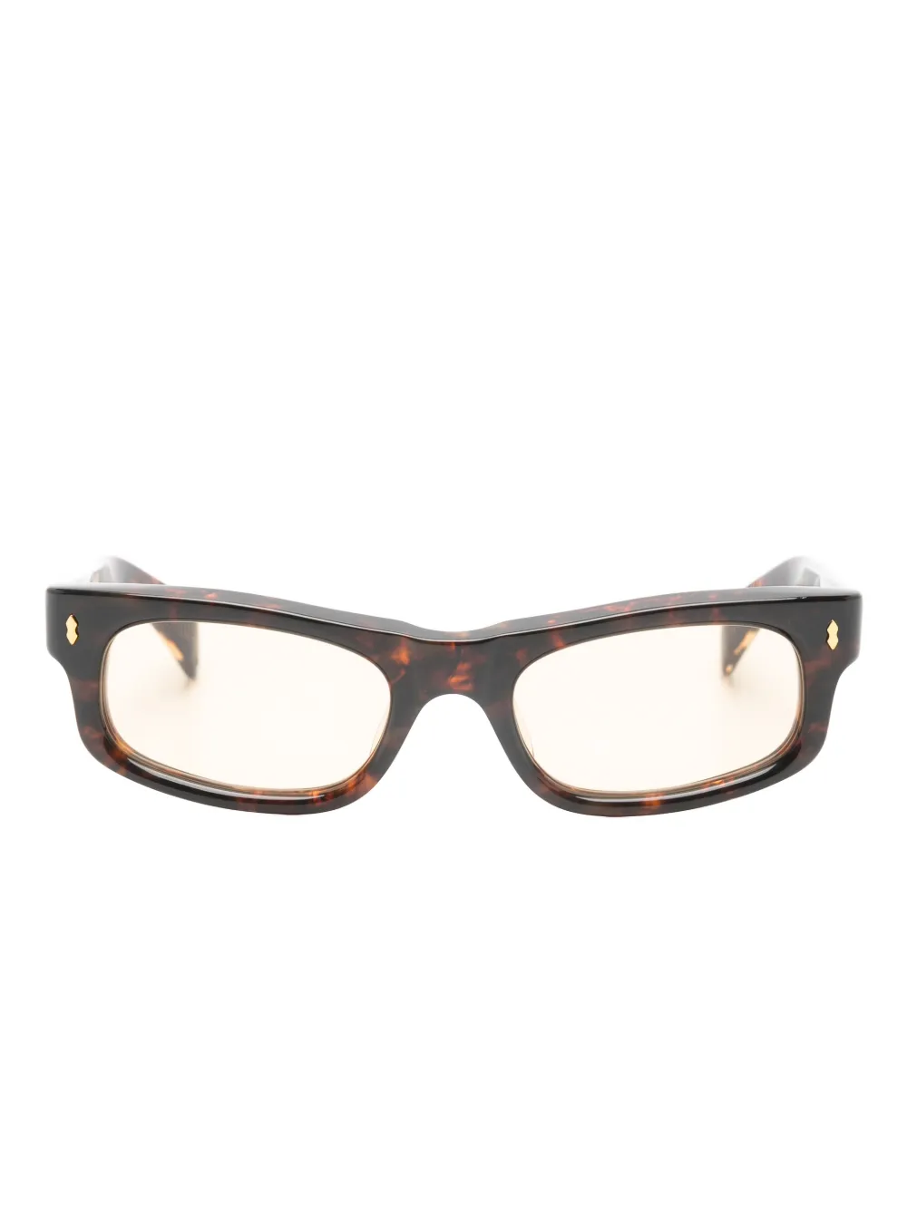 Jacques Marie Mage square-frame sunglasses - Marrone