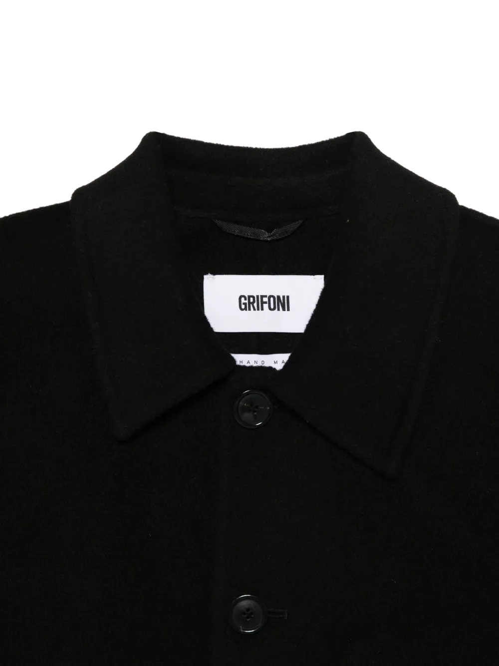  Grifoni Single-breasted Coat - Black 