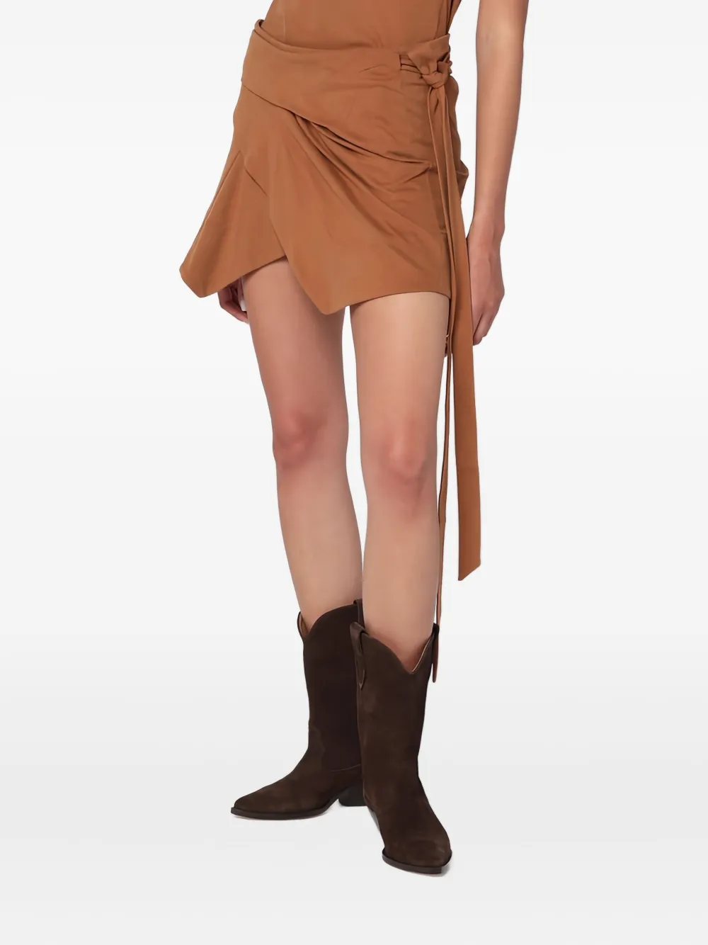 ISABEL MARANT Minigonna Berenicia con nodo - Marrone