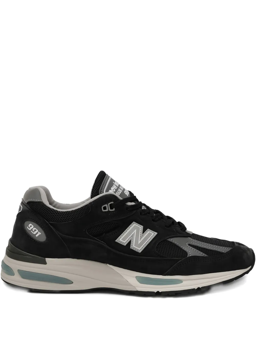 New Balance 991 logo trainers | ブラック | Image 1