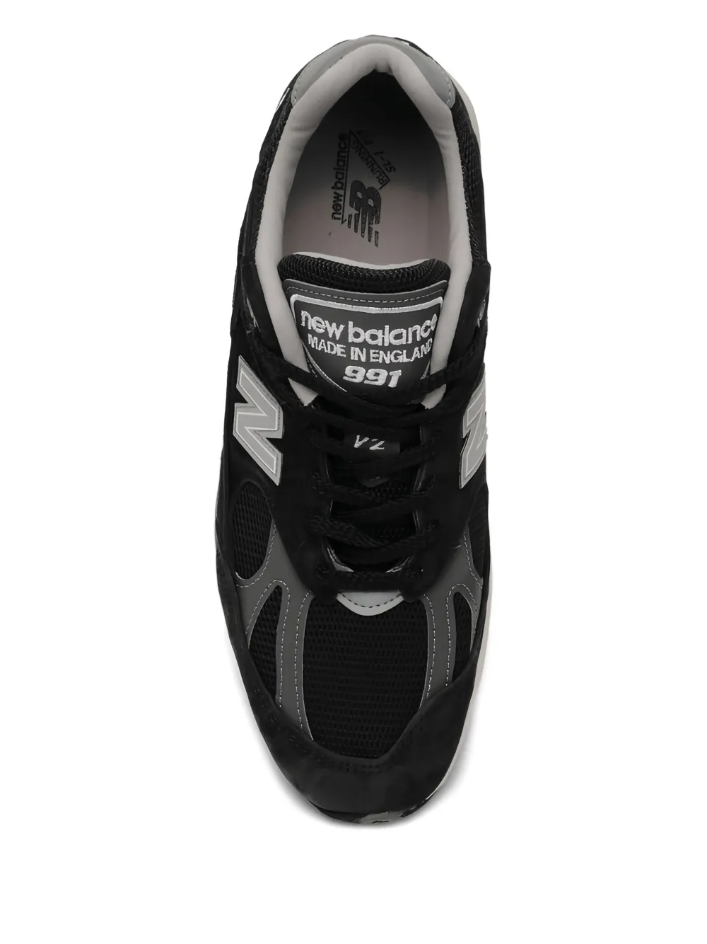 New Balance 991 Logo Trainers In Black