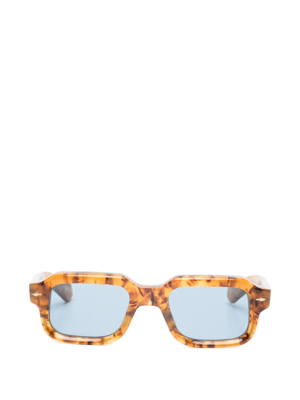 Jacques Marie Mage rectangle-frame sunglasses - Marrone