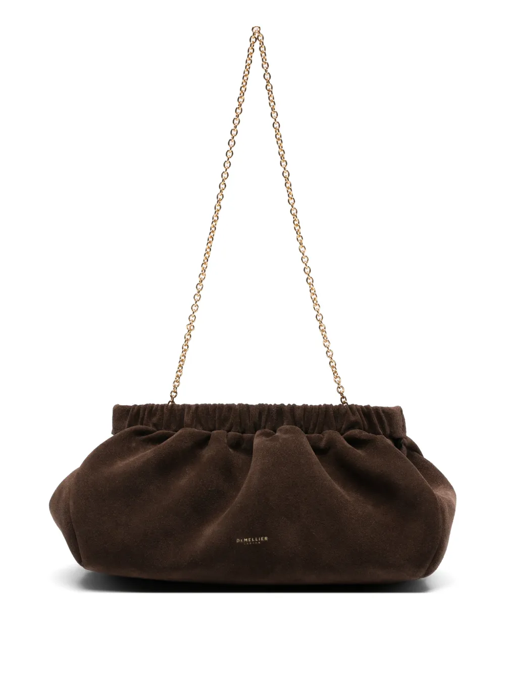 DeMellier Miami suede clutch bag - Marrone